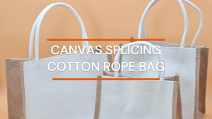 Magic photo Portable Canvas Bag Splicing Cotton Rope Bag