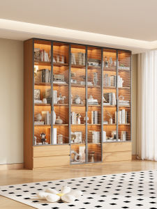Solid Wood Natural Color Modern Storage Cabinet