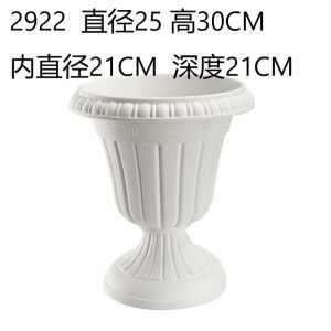 Rustic European Style Plastic Flower Pot Vintage Green Ivy Planter Roman Column Wedding Decoration Tabletop Ornament New Arrival