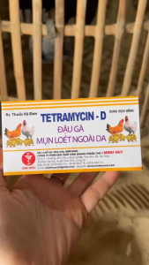 Tetramycin D Chuyên Đậu Gà Mụn Loét Ngoài Da Dùng Cho Thú Cưng Điều Trị Hiệu Quả Đậu Gà Mụn Và Loét Da