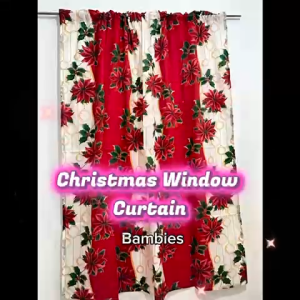 Christmas Window Curtain/ christmas Decor/ Geena fabric