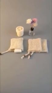 10pcs Natural Sisal Soap Bag Handmade Soap Saver Pouch For Foaming