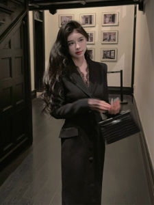 Plus Size Ladies Fancy Socialite Accessible Luxury Lace Patchwork Dress Womens Fall and Winter Waist-Tight Elegant Elegance Suit Black Dress