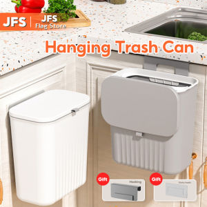JFS 9L Trash Can with Cover: Wall-Mounted & Space-Saving Solution
