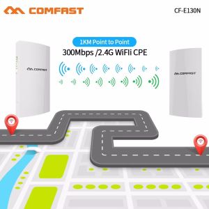 COMFAST 300Mbps Outdoor CPE Bridge Access Point 2.4Ghz 1Km-5km Long Range Extender WiFi Repeater Router AP Wi-Fi Bridge P to P