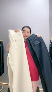 Quần kaki Bigsize nữ ống rộng lưng cao basic than trắng vintage có túi sau tôn dáng suôn vải dày dặn - Q548