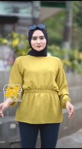 Rena Blouse Crinkle Airflow Premium Ukuran M L XL XXL XXXL 4XL - Blouse Jumbo - Atasan Wanita Jumbo