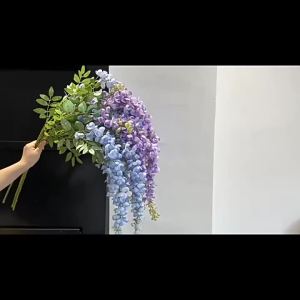 Dây Hoa Giả Wisteria 120cm 5 Nhánh Hoa Lụa Dây Leo Trang Trí Đám Cưới Nhà Cửa Tường Ngoài Trời