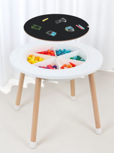 Wooden Sensory Training Early Education Table for Babies 2-6 Years Old Hand Eye Coordination Multi Functional Enlightenment Study Desk