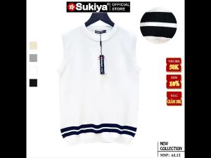 Áo Len Nam Cổ Tròn Kẻ Gấu Mẫu Mới Nhất 2024 SUKIYA Fashion AL58