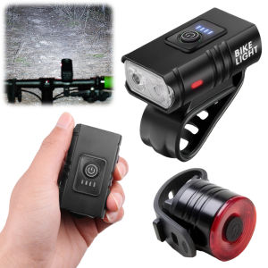 Sikiwind LED ไฟหน้าจักรยานการชาร์จ USB พร้อมไฟท้ายจักรยานแฮนด์ไฟฉาย IP44 กันน้ำขี่อุปกรณ์ความปลอดภัย