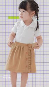 Áo polo tay ngắn cho bé trai bé gái 7-23kg cotton xịn co giãn thấm hút mồ hôi