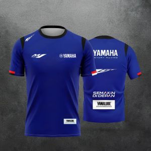 Yamaha | Áo Thun Thể Thao Nam Chất Liệu Polyester Thoáng Khí Nhanh Khô In Hình Xe Máy 3D YAMAHA Tay Ngắn Thích Hợp Cho Mùa Thu