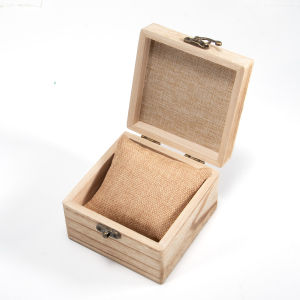 Vintage Wooden Watch Box for Men and Women Protective Soft Linen Lining Jewelry Display Box Organizer Storage Single Case Holder