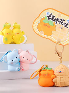 Cute Animal Dog Cat Cartoon Magnet Keychains Couple Bookbag Pendants Resin Customizable Gift Keychains for All Ages