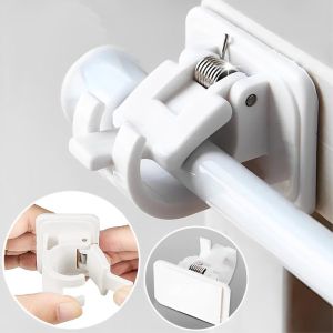 2/6Pcs Curtain Rod Shelf Bracket Nail-Free Adjustable Holders Self Adhesive Wall Hooks 【Local】PH