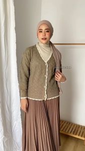 CARDIGAN RAJUT KANAYA V NECK KOREAN STYLE KNITWEAR SIMPLE TERBARU