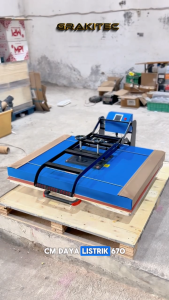 Grakitec Mesin Heat Press Sablon FULL JERSEY 80x100 cm SF-01 - Alat Sablon Full Kaos Jersey Bag Puzzle Plat Aluminium Bantal