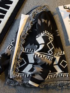 Loose Lazy Style V-Neck Knitted Open Cardigan Sweater Mens Spring Autumn Retro Ethnic Knitted Jacket Outerwear