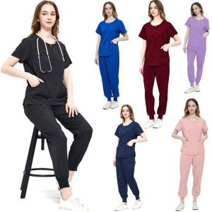 Medical Dental Clinic Surgical Uniforms Hospital Nurse Scrubs Tops+pants