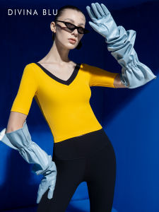 DIVINA BLU | Yoga Fitness Top With Padding