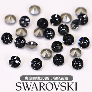 Ultra-Shiny Diamond-Paved Sharp-Ended Nail Tips Austrian Crystal round Nail Decorations Beauty Tools for Women Nail Art