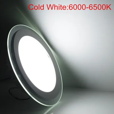 Round LED Downlight 6W 9W 12W 18W 24W Glass LED Panel Recessed Ceiling Spot Down Light Indoor Lighting Lamp AC110V 220V Aluminum