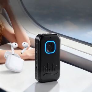 Kebidumei | KEBIDUMEI 2-In-1 Bluetooth 6.0 Receiver Transmitter 3.5mm AUX Lossless Sound MIC Wireless Audio Adapter For Car Speaker TV PC