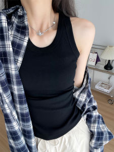 Áo Ba Lỗ Cotton Nguyên Chất Cho Nữ Mùa Hè Áo Ba Lỗ Che Ngực Chống Ánh Nắng Ngoài Trời Màu Trắng Áo Ba Lỗ Cổ Chữ V Tay Ngắn