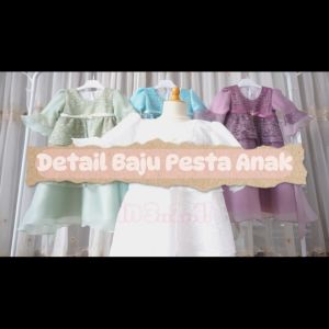 Baju Pesta Anak Perempuan/Gaun Pesta brukat organza