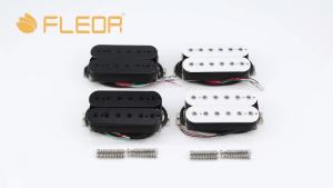 FLEOR | FLEOR Gốm Đàn Guitar Điện Humbucker Pickup Đôi Cuộn Dây Có Thể Điều Chỉnh Vít Lục Giác Cổ/Cầu Đen/Trắng