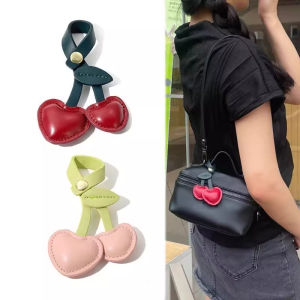 Elegant Cherry Bag Charm Cute Womens Handbag Accessory Fine Artistic Design Fashionable Pendant Jewelry