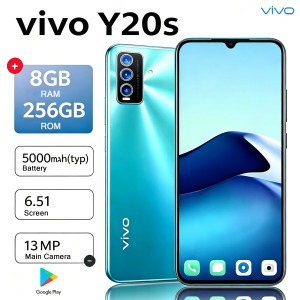 vivo | VIVO Y20s Unlocked 4G LTE Smartphone 6.51" Display 8GB+256GB Large Storage 5000mAh Battery 13MP HD Camera Dual SIM Mobile Phone