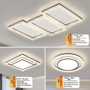 FANZHEN | Đèn Trần Bảo Vệ Mắt Toàn Dải Với Họa Tiết Nứt Lạnh Phong Cách Hiện Đại Tối Giản Sang Trọng Ý