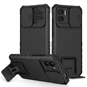 Zeallion Ốp Điện Thoại Bảo Vệ Máy Ảnh Trượt Cho [Samsung Galaxy A10 A10s A13 A20 A20s A21s A23 A30s A31 A33 A50 A50s A51 A53 A70 A70s A73 M10 M10s M30] Ốp Lưng Có Chân Chống Chống Sốc Giá Đỡ Bằng Nhựa PC Cứng vỏ