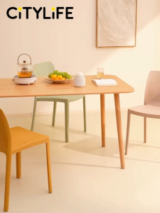 🔥NEW🔥Citylife Nordic Plastic Chair Dining Chair Stackable Home Chair Thickened Coffee Chair Plastic Chair
