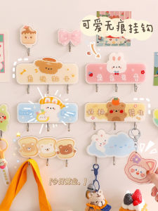 Creative Hook Strong Adhesive Seamless Cute Punch-Free Wall Hook Room Sticking Hook Hanging behind the Door Clothes Row Hook