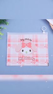 MAP A5 / POUCH ZIPPER SERBAGUNA PVC MOTIF SANRIO KARAKTER KUROMI - MELODY - POCHA Tempat pensil