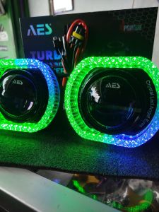 paket biled aes bi laser mobil set shroud akrilik BMW RGB devil eyes kabel rilay