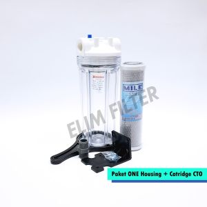 ELIM Filter - Paket ONE Housing + Catridge CTO 10 inch / Filter Air Sumur