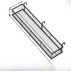 Hanging Iron Art Flower Pot Rack Plastic Gallon Flower Pots for Balcony Railings Simple Decorative Items for Growing Flowers