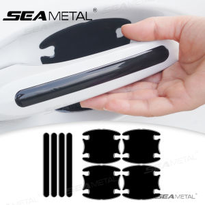 SEAMETAL Car Door Handle Protective Sticker Wear Resistant Scratch Resistant Black Protective Strip TPU Door Bowl Stickers