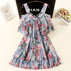 Summer Womens One-Piece Swimsuit Skirt Style Hot Spring Large Size Swimwear Belly Coveringslimmingstudentins Nylon Spandex