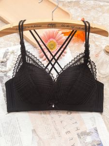 Áo Lót Lưng Đẹp Vắt Chéo Áo Lót Ren Gợi Cảm Học Sinh Không Gọng Gom Ngực Nhỏ Cho Nữ Áo Ngực Mùa Hè Mẫu Mỏng Chất Cotton