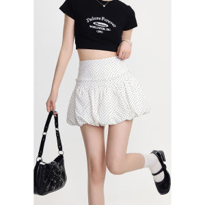 Váy Chữ a Cạp Cao Họa Tiết Bướm Màu Trắng Mùa Hè Cho Nữ Váy Ngắn Thiết Kế Tay Ngắn Váy Midi Dáng Chữ a Cho Nữ