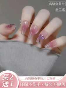 Handmade Nail Art Stickers Short And Long Wearing False Nails Premium Feel Autumn Winter New 2025 Fashion Nail Tips