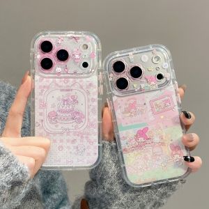 Sanrio | Korean Cute Candy Color Cartoon My Melody Phone Case For iPhone 17 Pro Max 16 15 14 Pro Max Funny Anti Fall Protective Cover