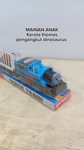 KIDZOONAA - MAINAN KERETA API THOMAS DINO - MINIATUR TRAIN DINOSAURUS BATERAI ANAK MURAH (05039)