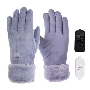 MOJOYCE Winter Thermal Cycling Gloves 3 Gear Adjustment Motorcycle Heated Gloves 10000mAh Motorbike Racing Riding Gloves Windproof Touch Screen No Battery