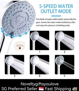 (SG SELLER 🇸🇬) Bathroom Adjustable Shower Head Water Saving 5 Modes SPA Shower